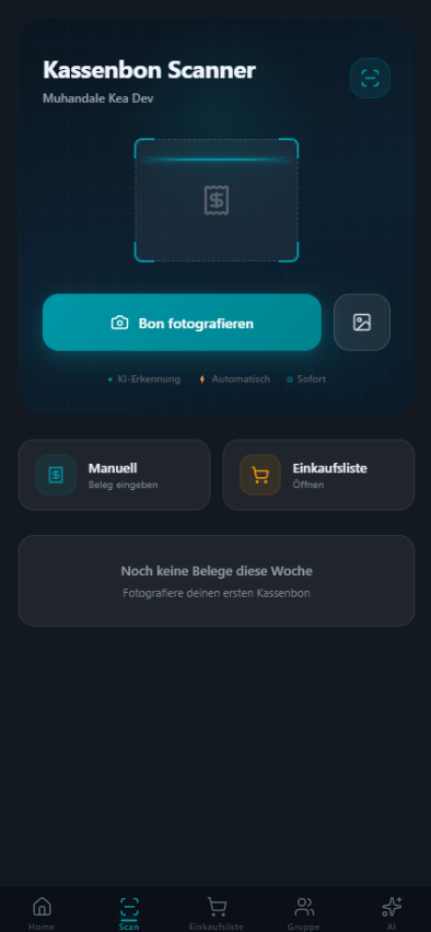 Bonbar Kassenbon-Scanner